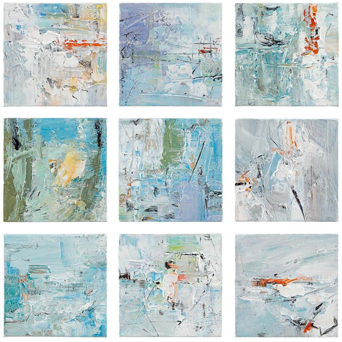 Tony Fey's Splash of Color 6 X 6 inch Oils And Original Art, Set 9 (A-I)