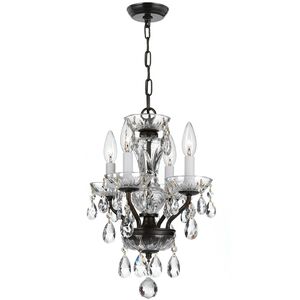 Traditional Crystal 4 Light 11.00 inch Mini Chandelier