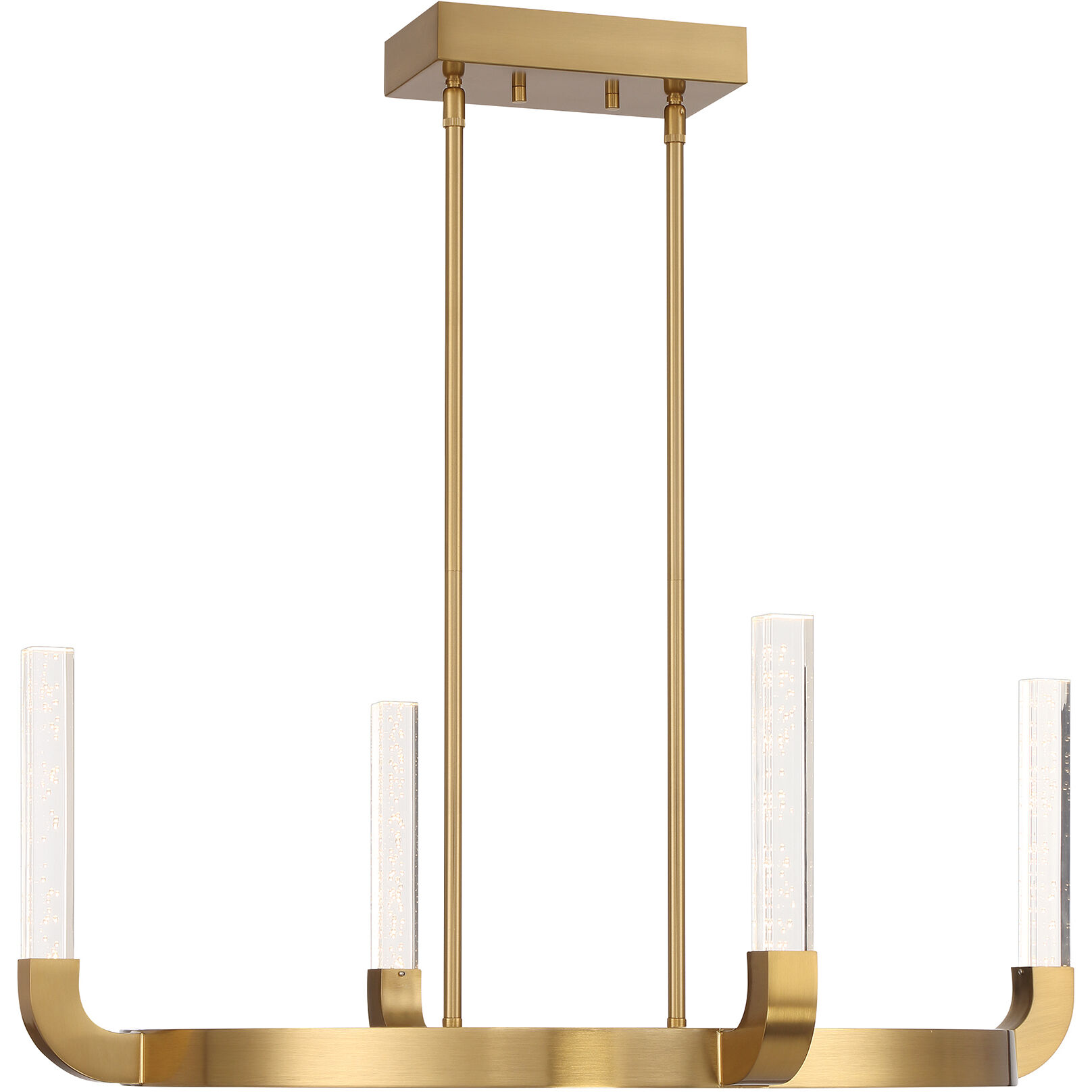 Del Mar LED 30 inch Warm Brass Chandelier Ceiling Light