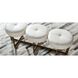 Leah White Leather Bench