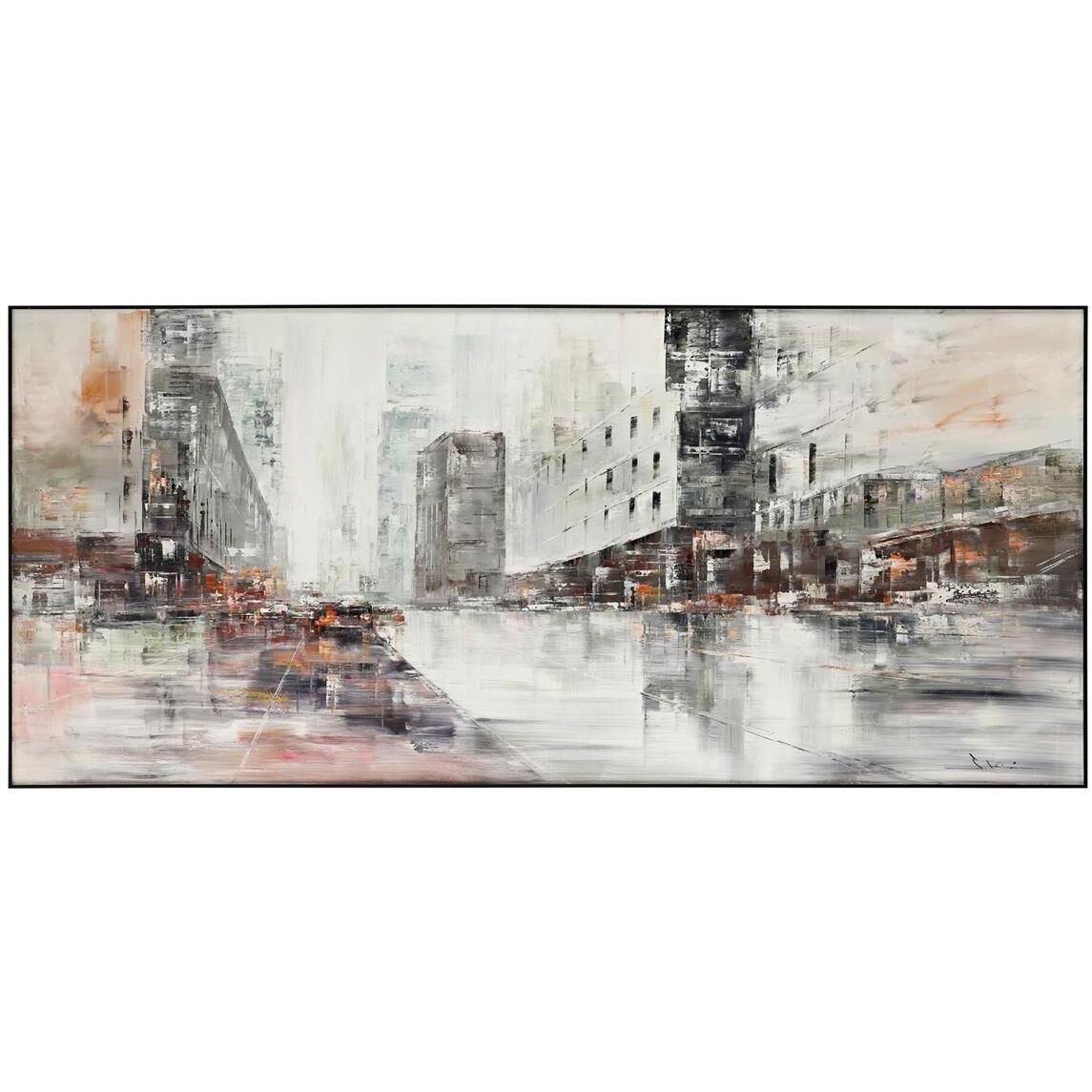 Jiang He's Along Old Avenues 71 X 31.5 inch Oils and Original Art, III