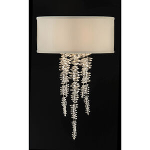 Cascading 1 Light 13 inch Antique Silver Leaf Wall Sconce Wall Light