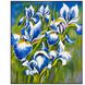 Shi Fei's Twilight Irises 59.5 X 50.5 inch Oils and Original Art