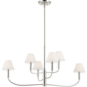 Eadie 6 Light 6 inch Polished Nickel Chandelier Ceiling Light