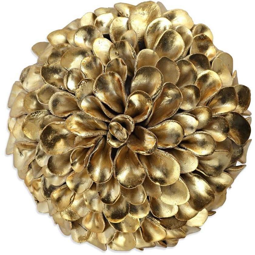 Button Flower Gold Wall Art