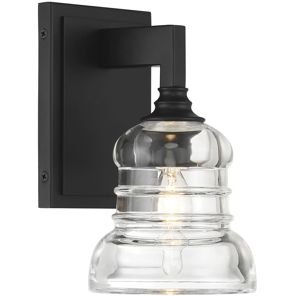 Gregory Bath Sconce Wall Light in Matte Black