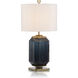 Leah Navy Blue and Brass Table Lamp Portable Light