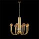 Fiamma 8 Light 32 inch Gold Leaf with Silver Leaf Chandelier Ceiling Light