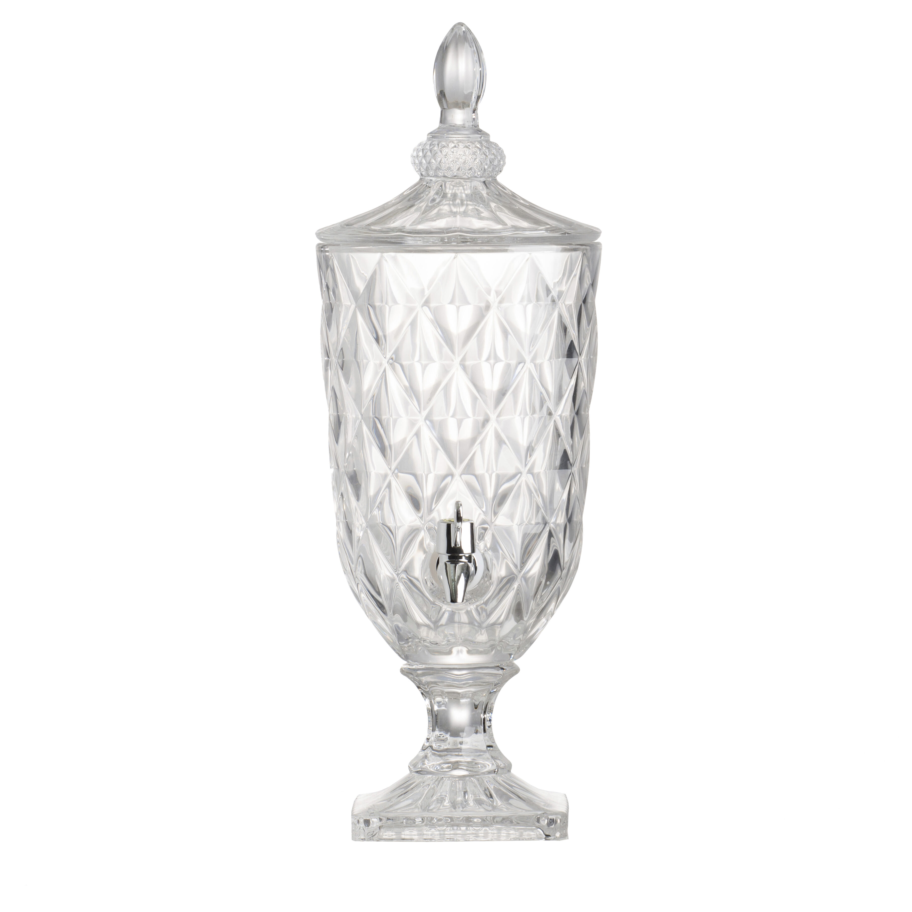 Anita Clear and Polished Silver Drink Dispenser