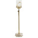Leah 28 inch 25.00 watt Honey Brass and Alabaster Buffet Lamp Portable Light