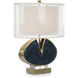 Leah Blue Enameled Table Lamp Portable Light