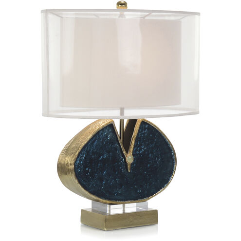 Leah Blue Enameled Table Lamp Portable Light