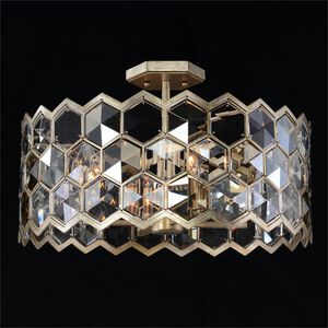 Array 4 Light 21 inch Silver Champagne Chandelier Ceiling Light, Small