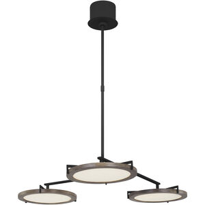 Clodagh Shuffle LED 26.9 inch Nightshade Black Chandelier Ceiling Light