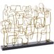 Picasso Gold and Black Fireplace Sculpture