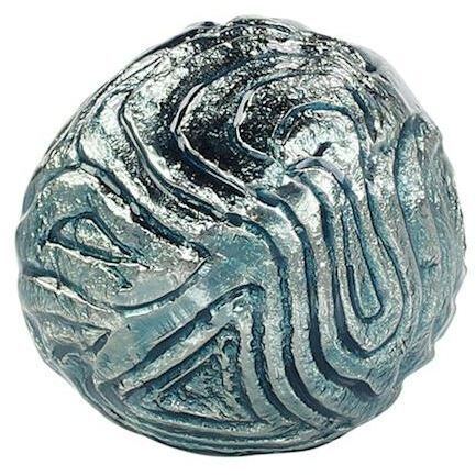 Textural Orb Turquoise Decorative Ball