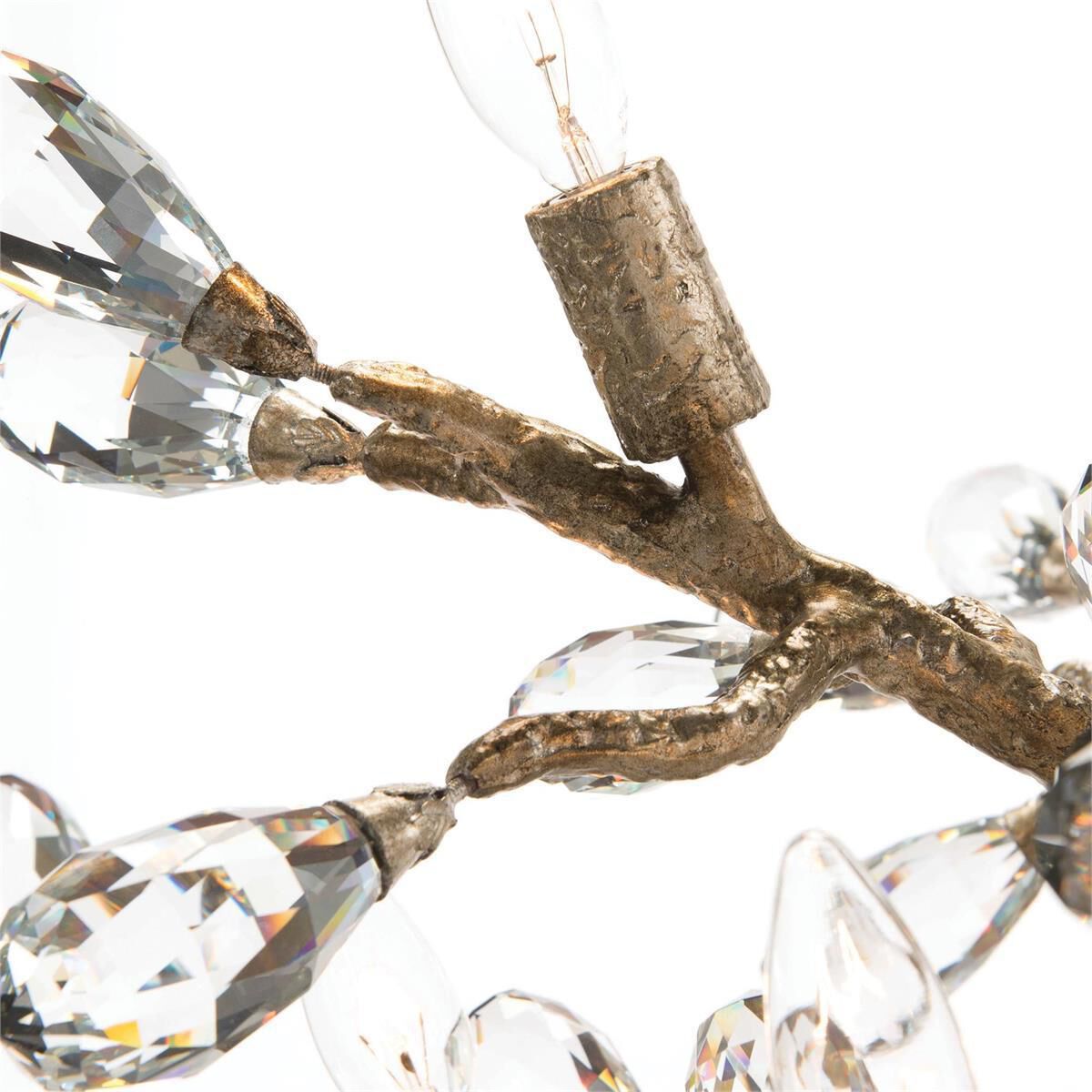 Budding 10 Light 39 inch Antique Silver Chandelier Ceiling Light