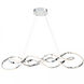Interlace Linear Pendant Ceiling Light in Chrome, dweLED