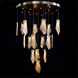 Lux LED 42 inch Gold Leaf Chandelier Ceiling Light