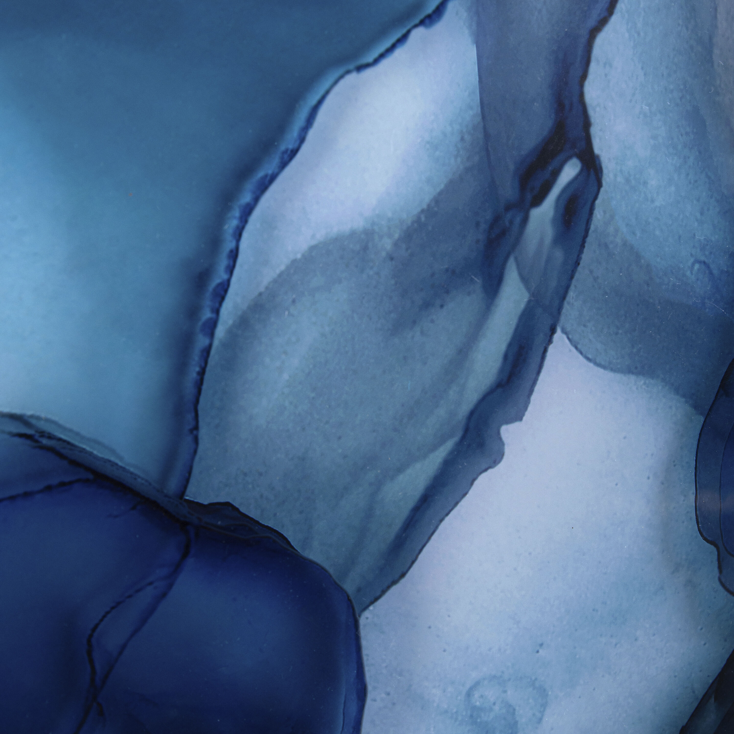 Tony Fey's Beyond the Blue Veil 39.75 X 39.75 inch Abstract Art