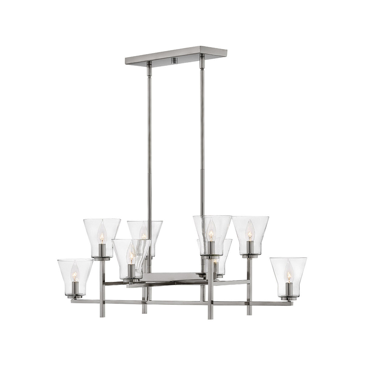 Arden 8 Light 40 inch Polished Antique Nickel Chandelier Ceiling Light