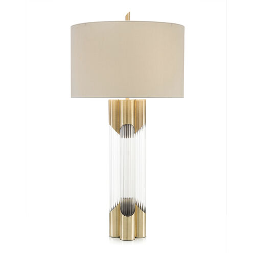 Leah 36 inch 150.00 watt Brass Table Lamp Portable Light