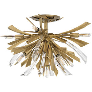 Vida LED 24 inch Burnished Gold Foyer Light Ceiling Light, Semi-Flush Mount