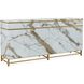 Marbled 80.5 X 20.5 inch Credenza, Four-Door