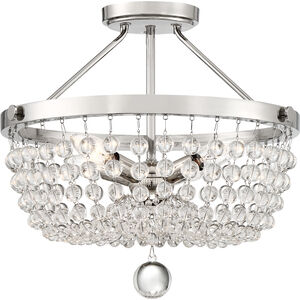 Teresa 4 Light 16 inch Polished Nickel Semi-Flush Mount Ceiling Light