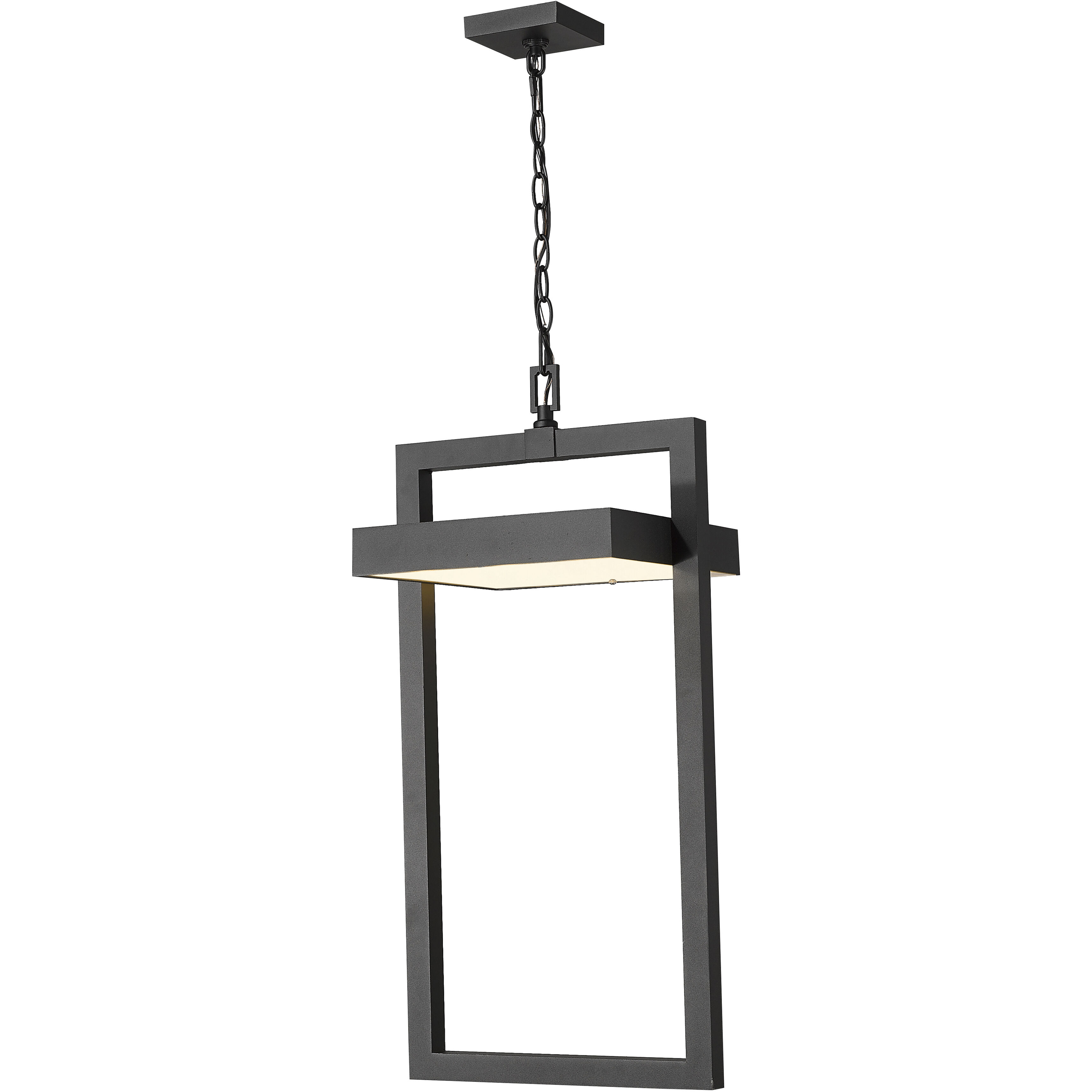 Luttrel LED 11.75 inch Black Outdoor Chain Mount Ceiling Fixture