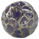 Textural Orb Blue and Gold Decorative Ball