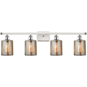 Ballston Cobbleskill LED 36 inch White and Polished Chrome Bath Vanity Light Wall Light in Mercury Glass, Ballston