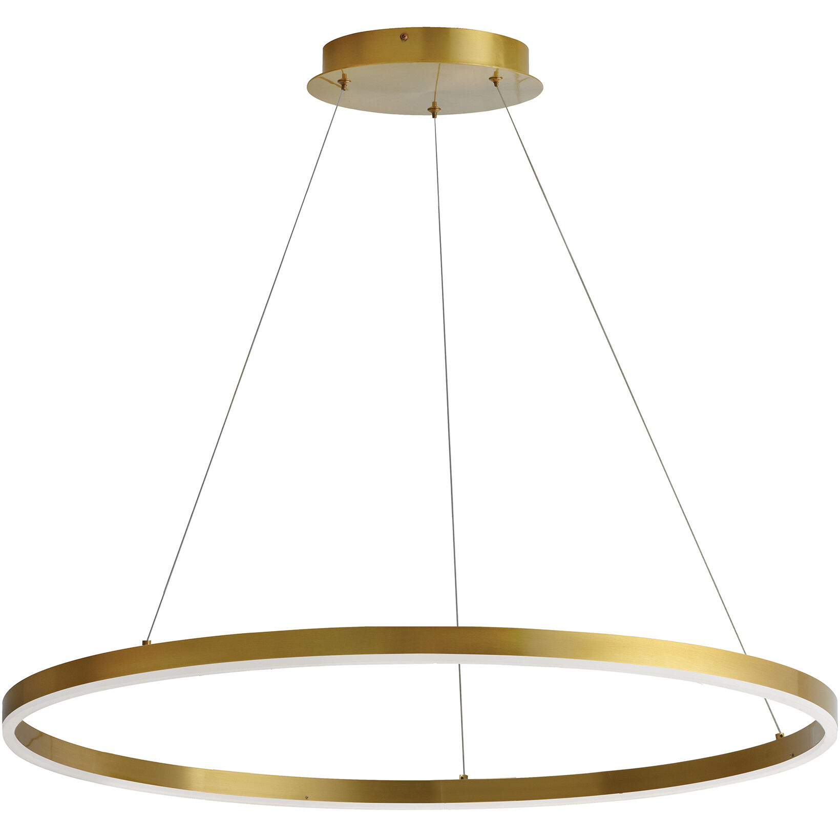 Circulo LED 32 inch Aged Brass Chandelier Ceiling Light