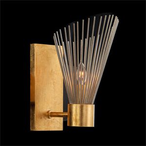 Bonheur 1 Light 7.5 inch Gold Leaf and Silver Leaf Wall Sconce Wall Light