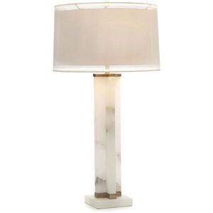 Leah 38.5 inch 150.00 watt Alabaster Table Lamp Portable Light