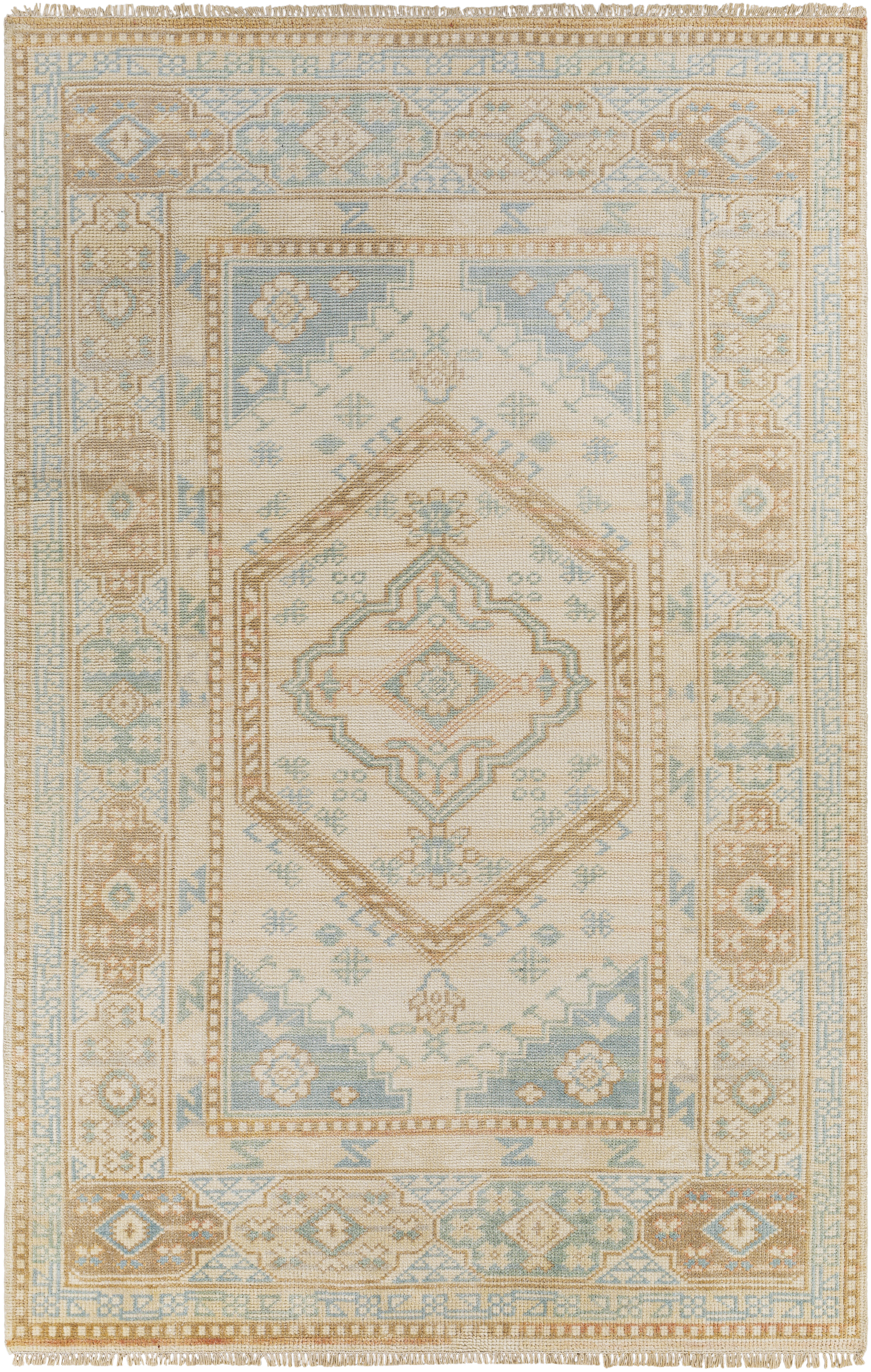 Anadolu 36 X 24 inch Ice Blue Rug, Rectangle