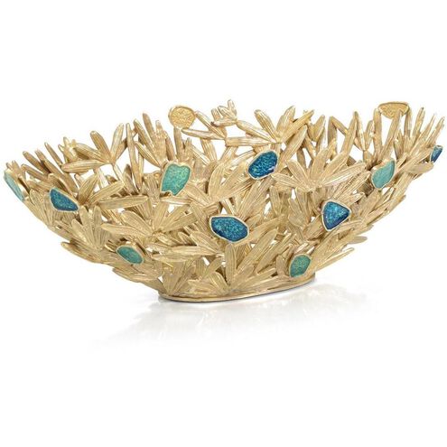 Embellished Frond 19.5 X 7 inch Bowl