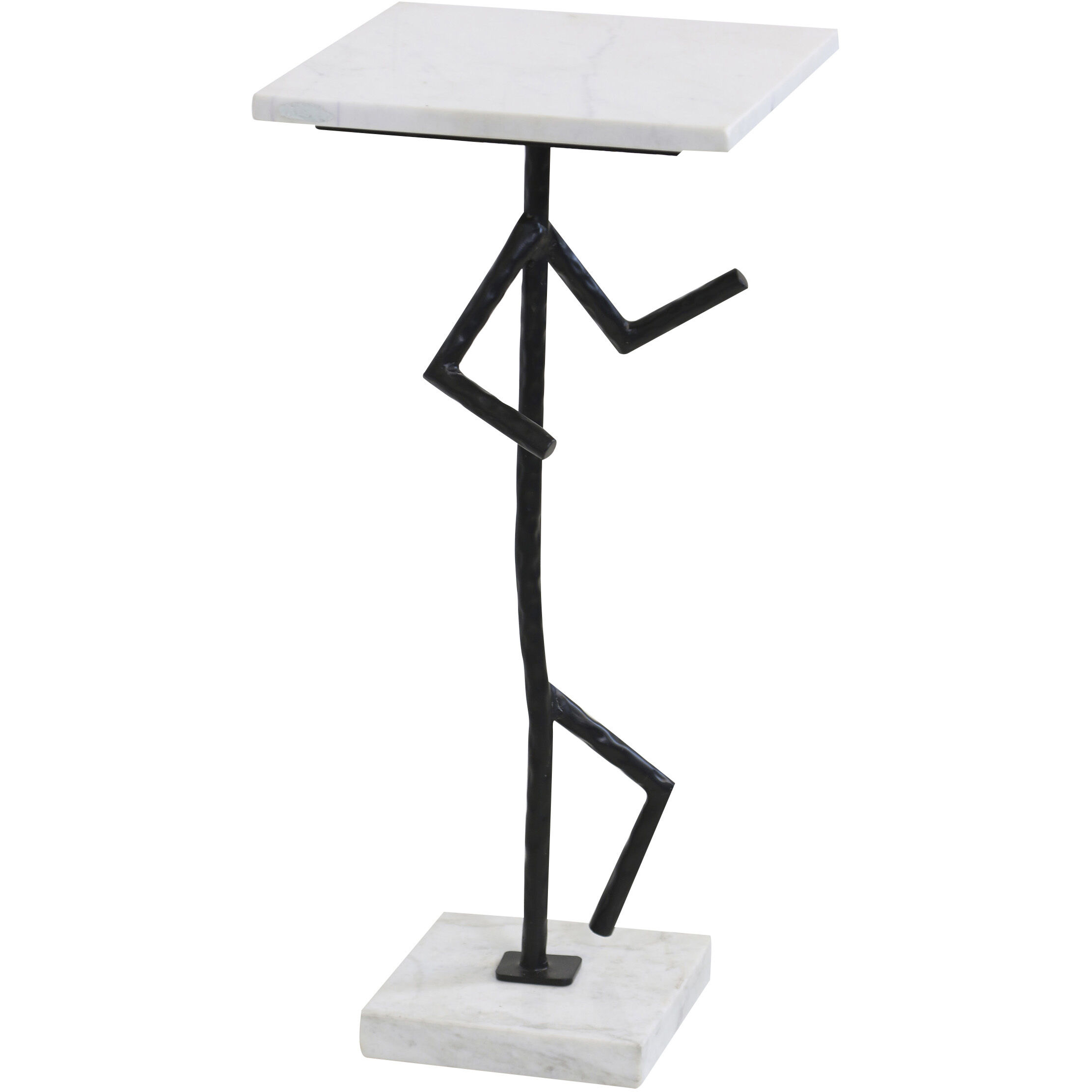 Lineform 24 X 11 inch White and Black Accent Table