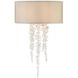 Cascading 1 Light 13 inch Antique Silver Leaf Wall Sconce Wall Light