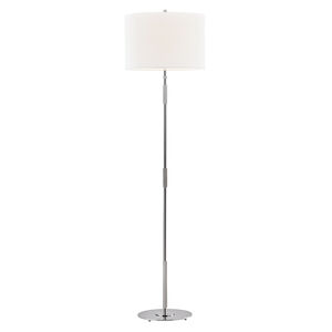 Bowery 61.5 inch 100 watt Polished Nickel Floor Lamp Portable Light