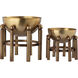 Piston Aged Brass Indoor Planter
