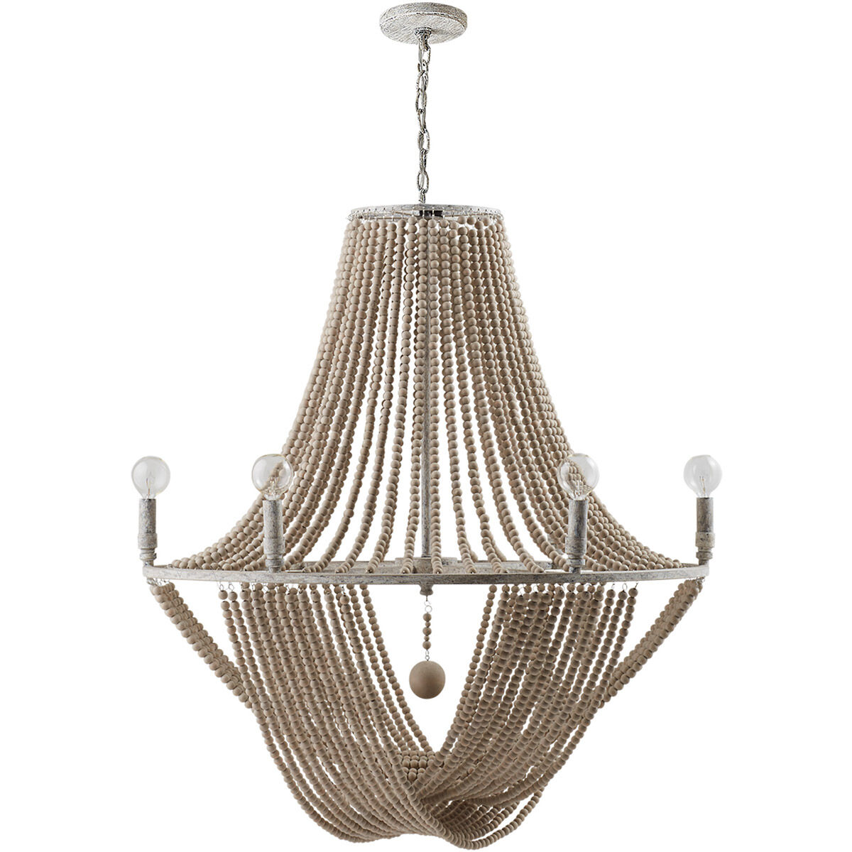 Kayla 6 Light 28.5 inch Mystic Sand Chandelier Ceiling Light