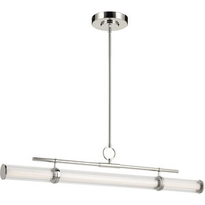 Riven LED 8 inch Polished Nickel Chandelier Linear Ceiling Light