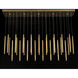 Hans LED 35 Light Brass Chandelier Ceiling Light