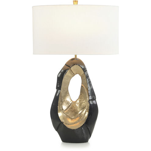 Leah Black and Metallic Gold Sculpture Lamp