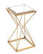 Geometric Antique Brass Side Table