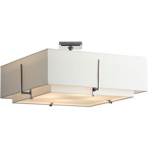 Exos 4 Light 24.6 inch Sterling Semi-Flush Ceiling Light in Natural Anna, Large