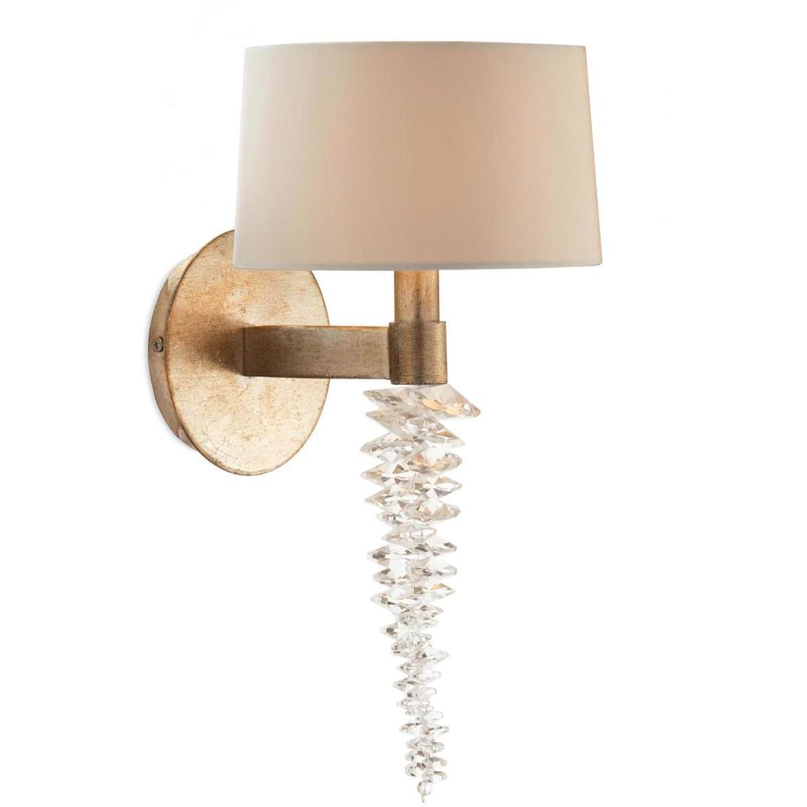 Cascading 1 Light 7 inch Antique Silver Leaf Wall Sconce Wall Light