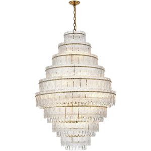 Emilia 27 Light 36 inch Satin Gold Chandelier Ceiling Light