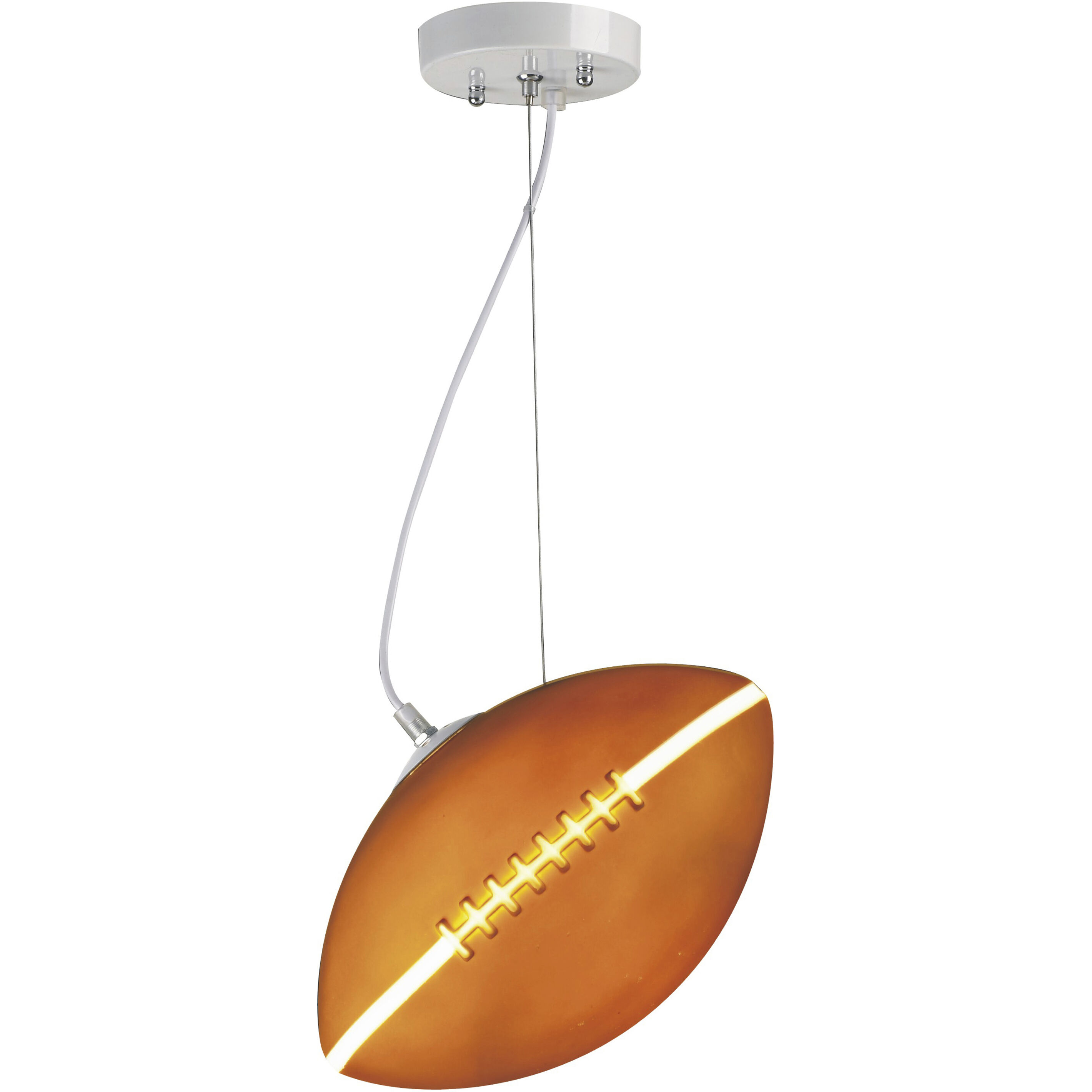Canada 1 Light 7 inch Brown Childrens Lighting Ceiling Light, Football